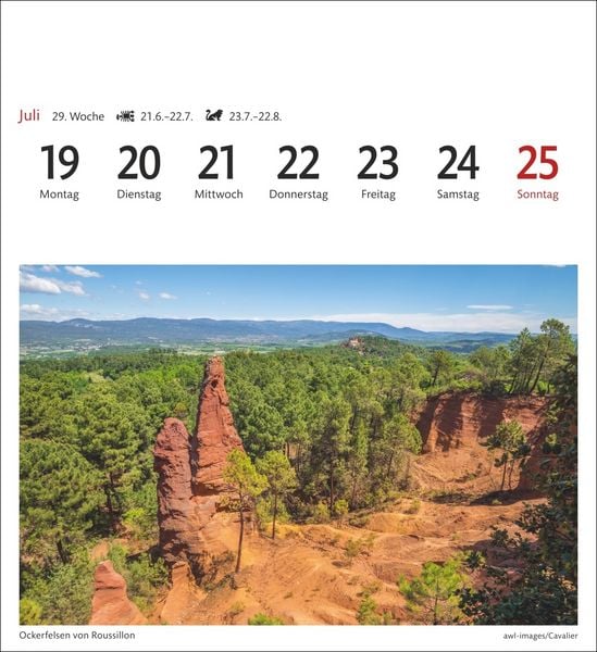 Produktbild: Provence Sehnsuchtskalender 2027 - Wochenkalender mit 53 Postkarten