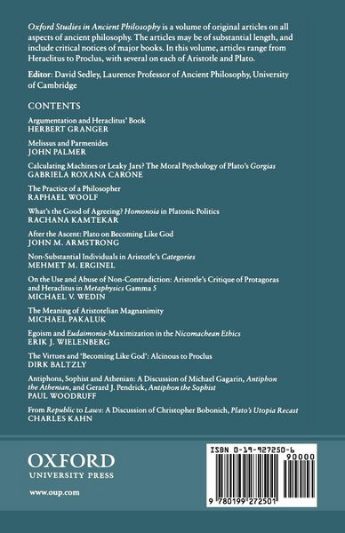 Produktbild: Oxford Studies in Ancient Philosophy