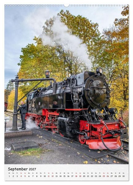 Produktbild: Mit der Dampflok durch den Harz (Wandkalender 2027 DIN A2 hoch), CALVENDO Monatskalender