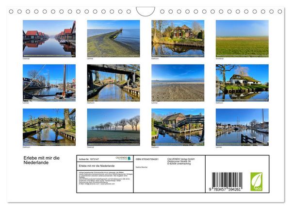 Produktbild: Erlebe mit mir die Niederlande (Wandkalender 2026 DIN A4 quer), CALVENDO Monatskalender