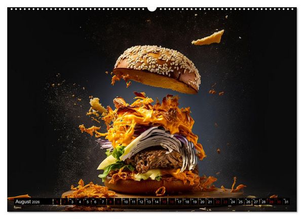 Produktbild: Burgerfood (Wandkalender 2026 DIN A2 quer), CALVENDO Monatskalender