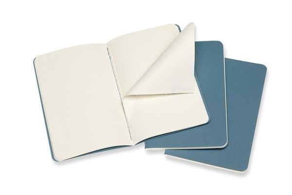 Produktbild: Moleskine Cahier Pocket/A6, 3er Set, Blanko, Lebhaftes Blau