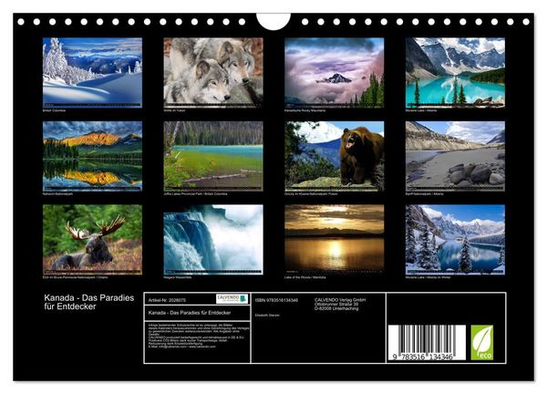Produktbild: Kanada - Das Paradies f&uuml;r Entdecker (Wandkalender 2026 DIN A4 quer), CALVENDO Monatskalender