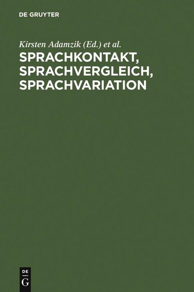 Produktbild: Sprachkontakt, Sprachvergleich, Sprachvariation