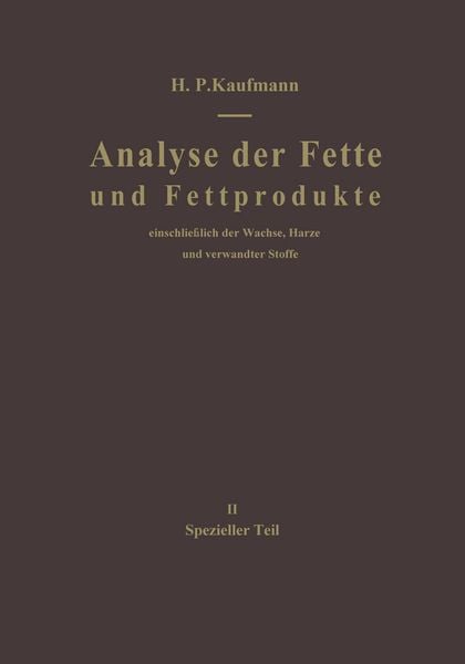 Produktbild: Analyse der Fette und Fettprodukte