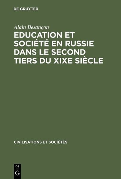 Produktbild: Education et société en Russie dans le second tiers du XIXe siècle