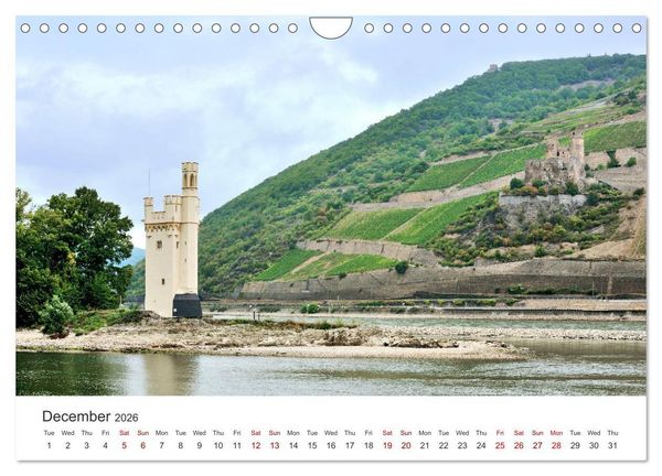Produktbild: Rhine Valley and Castles (Wall Calendar 2026 DIN A4 landscape), CALVENDO 12 Month Wall Calendar