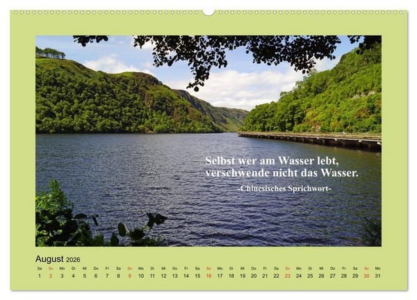 Produktbild: Lebensweisheiten mit Bildern unterlegt (hochwertiger Premium Wandkalender 2026 DIN A2 quer), Kunstdruck in Hochglanz