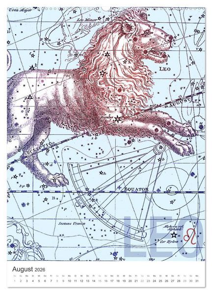 Produktbild: Sternzeichenkalender (hochwertiger Premium Wandkalender 2026 DIN A2 hoch), Kunstdruck in Hochglanz