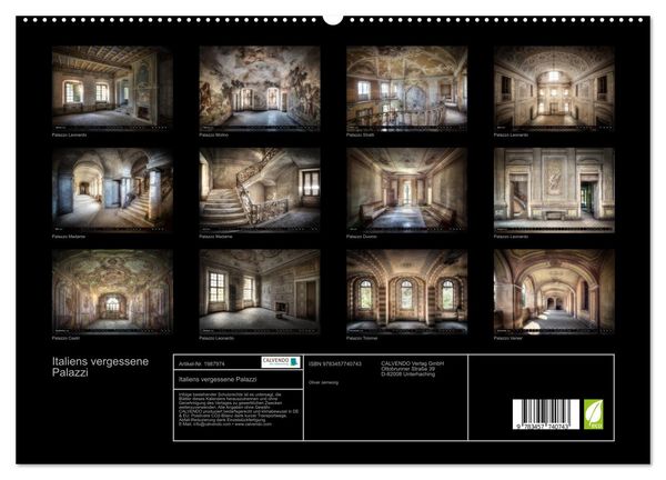 Produktbild: Italiens vergessene Palazzi (hochwertiger Premium Wandkalender 2026 DIN A2 quer), Kunstdruck in Hochglanz