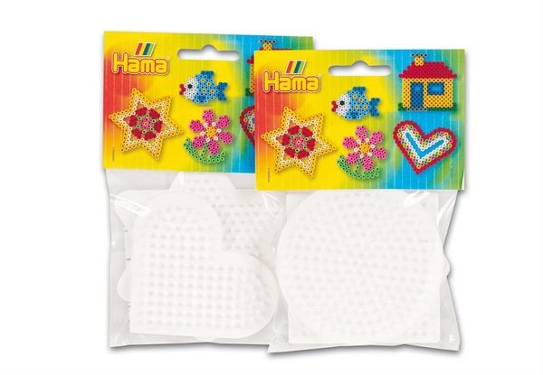 Produktbild: Hama&reg; B&uuml;gelperlen Beutel mit 3 kleinen Stiftplatten Quadrat, Kreis, Sechseck.