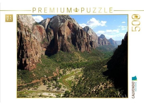 CALVENDO Puzzle Ausblick von Angels Landing im Zion Nationalpark | 500 Teile Lege-Größe 48 × 36 cm Foto-Puzzle für Erwachsene
