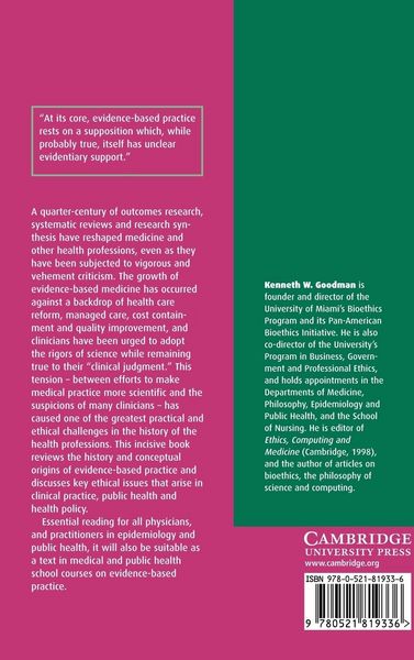 Produktbild: Ethics and Evidence-Based Medicine