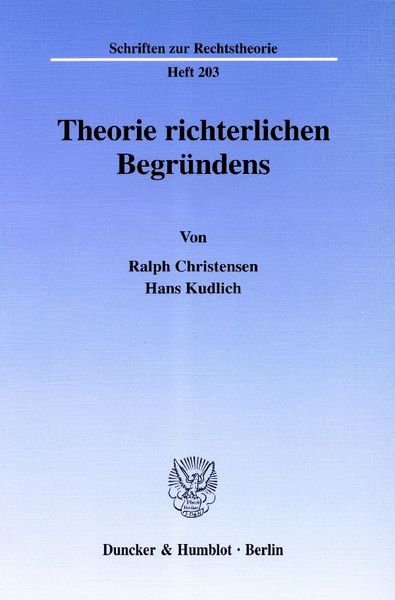Produktbild: Theorie richterlichen Begr&uuml;ndens.