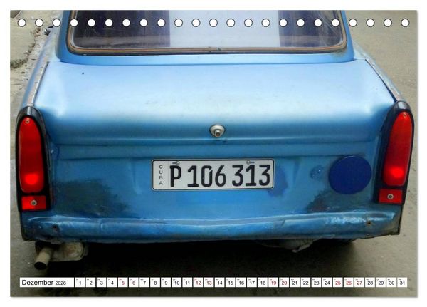 Produktbild: Ostalgie pur - DDR-Fahrzeuge auf Kuba (Tischkalender 2026 DIN A5 quer), CALVENDO Monatskalender