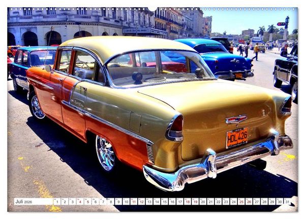 Produktbild: CHEVY '55 - Ein US-Oldtimer in Kuba (Wandkalender 2026 DIN A2 quer), CALVENDO Monatskalender