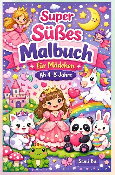 Produktbild: Super S&uuml;&szlig;es Malbuch f&uuml;r M&auml;dchen im Alter von 4&ndash;8 Jahren