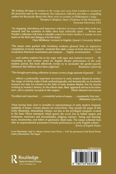 Produktbild: Women Players in England, 1500-1660