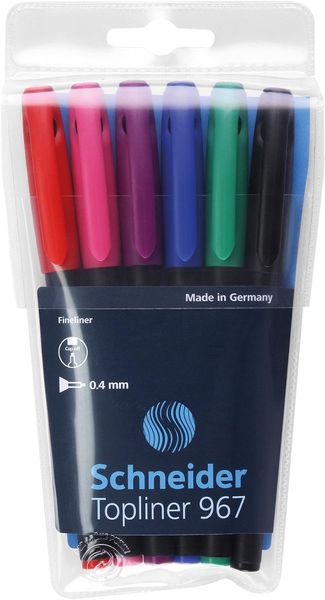 Produktbild: Schneider Fineliner Topliner 967, 6er Set