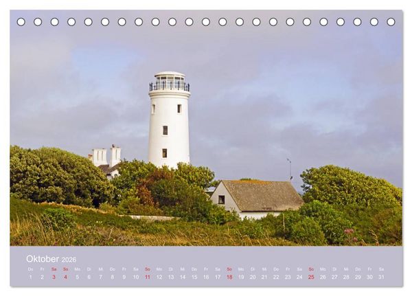 Produktbild: Englische Leuchtt&uuml;rme - Leuchtfeuer entlang Englands K&uuml;ste (Tischkalender 2026 DIN A5 quer), CALVENDO Monatskalender