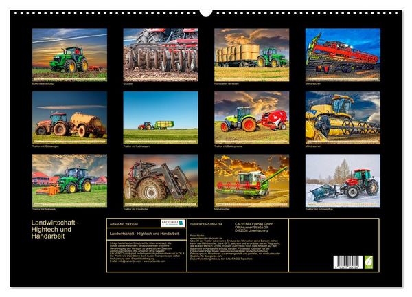 Produktbild: Landwirtschaft - Hightech und Handarbeit (Wandkalender 2026 DIN A2 quer), CALVENDO Monatskalender