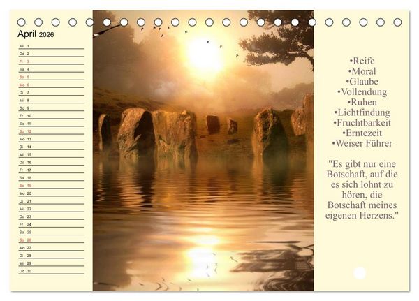 Produktbild: Tarot. Spirituell durch das Jahr (Tischkalender 2026 DIN A5 quer), CALVENDO Monatskalender