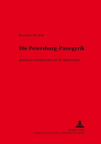 Produktbild: Die Petersburg-Panegyrik