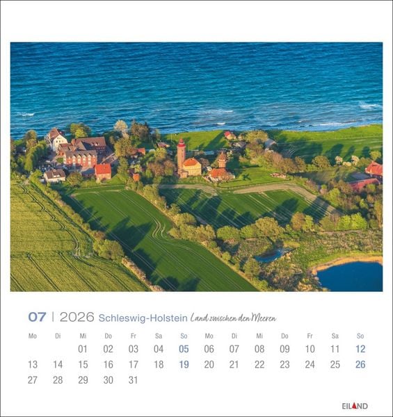 Produktbild: Schleswig-Holstein Postkartenkalender 2026 - Land zwischen den Meeren