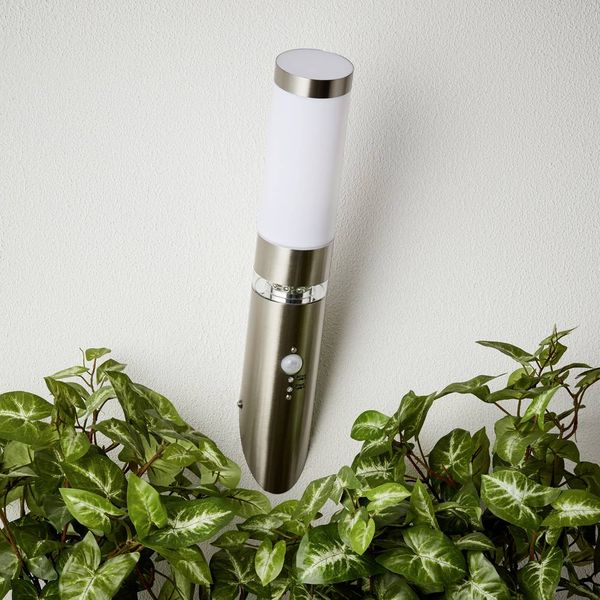 Produktbild: Brilliant Bole G46798/82 Au&szlig;enwandleuchte mit Bewegungsmelder Halogen E27 60W Edelstahl