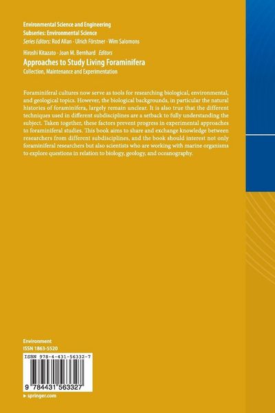 Produktbild: Approaches to Study Living Foraminifera