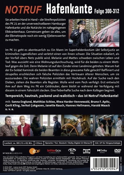 Produktbild: Notruf Hafenkante 24 (Folge 300-312) [4 DVDs]