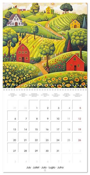 Produktbild: Voyage color&eacute; na&iuml;f (Calendrier mural carr&eacute; 2026 30x30 cm) Calendrier double avec une page pour vos prises de notes