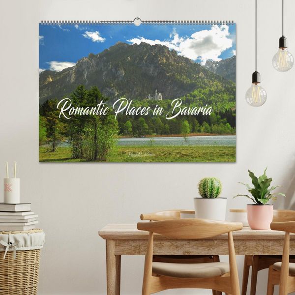 Produktbild: Romantic Places In Bavaria (Wall Calendar 2026 DIN A2 landscape), CALVENDO 12 Month Wall Calendar