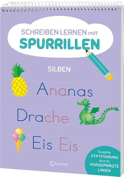 Produktbild: Schreiben lernen mit Spurrillen - Silben