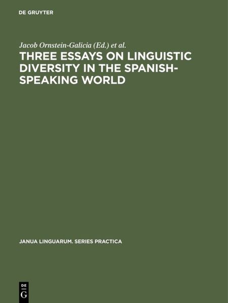 Produktbild: Three essays on linguistic diversity in the Spanish-speaking world