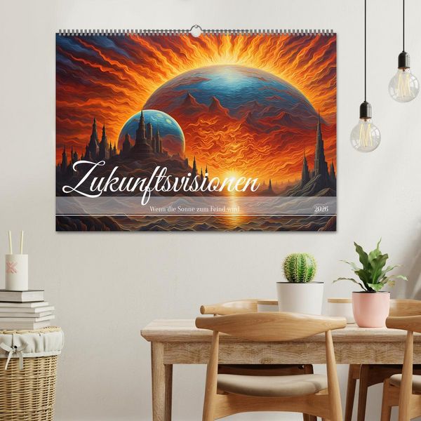 Produktbild: Zukunftsvisionen Wenn die Sonne zum Feind wird (Wandkalender 2026 DIN A2 quer), CALVENDO Monatskalender