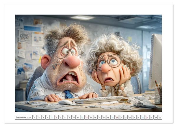 Produktbild: Pause ist, wenn der Drucker druckt (Wandkalender 2026 DIN A4 quer), CALVENDO Monatskalender