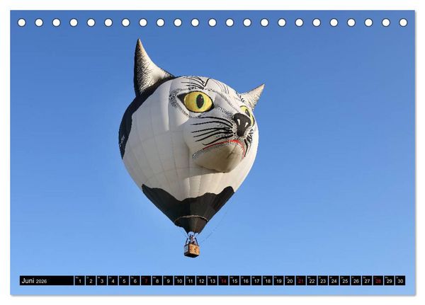 Produktbild: Ballonfahren - Die Stille nach dem Start (Tischkalender 2026 DIN A5 quer), CALVENDO Monatskalender