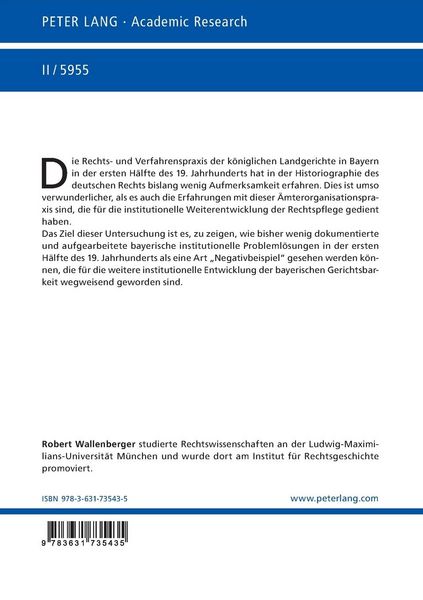 Produktbild: Gesch&auml;ftsgang und Wirkungskreis der Landgerichte &auml;lterer Ordnung in Bayern unter besonderer Ber&uuml;cksichtigung verschiedener Reformvorschl&auml;ge