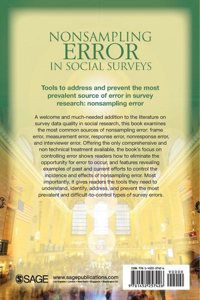 Produktbild: Nonsampling Error in Social Surveys