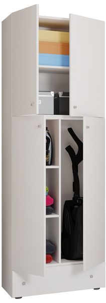 Produktbild: Holz Besenschrank Staubsauger Putzschrank Lona S