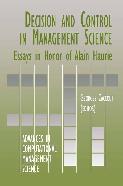 Produktbild: Decision & Control in Management Science