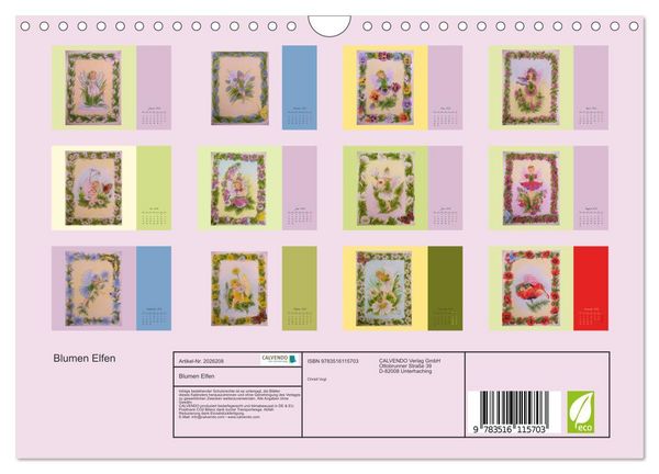 Produktbild: Blumen Elfen (Wandkalender 2026 DIN A4 quer), CALVENDO Monatskalender