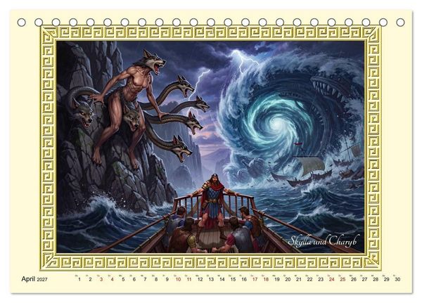 Produktbild: Ungeheuer der griechischen Mythologie (Tischkalender 2027 DIN A5 quer), CALVENDO Monatskalender