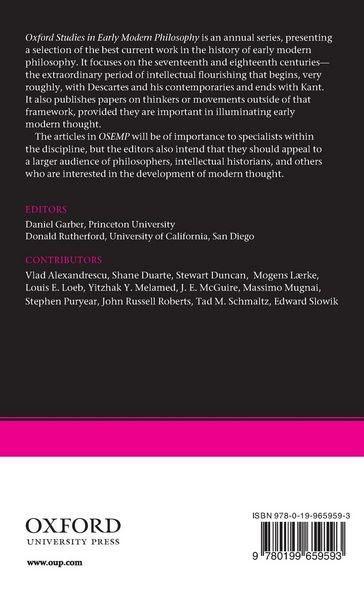 Produktbild: Oxford Studies in Early Modern Philosophy