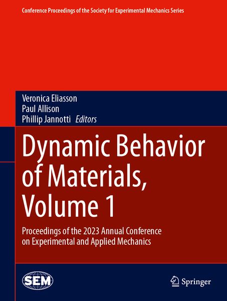 Produktbild: Dynamic Behavior of Materials, Volume 1