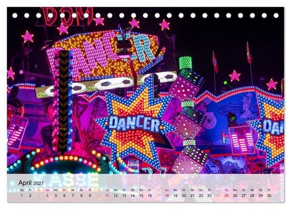 Produktbild: Lichterzauber auf dem Hamburger Dom (Tischkalender 2027 DIN A5 quer), CALVENDO Monatskalender