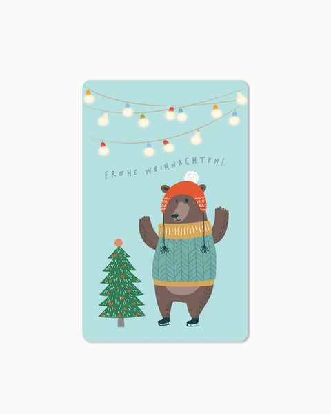 Produktbild: Lunacard Postkarte *Weihnachtsb&auml;r