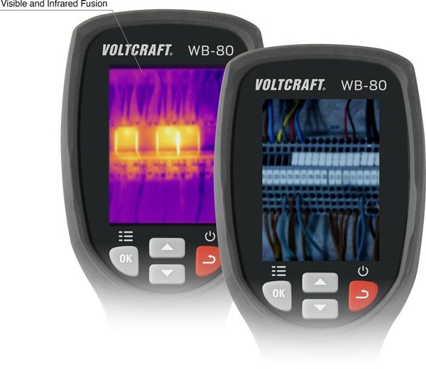 Produktbild: VOLTCRAFT WB-80 W&auml;rmebildkamera -20 bis 600&deg;C 32 x 32 Pixel 9Hz integrierte Digitalkamera
