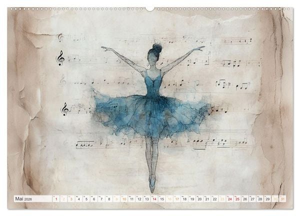Produktbild: Im Pas de Deux mit der Stille (hochwertiger Premium Wandkalender 2026 DIN A2 quer), Kunstdruck in Hochglanz
